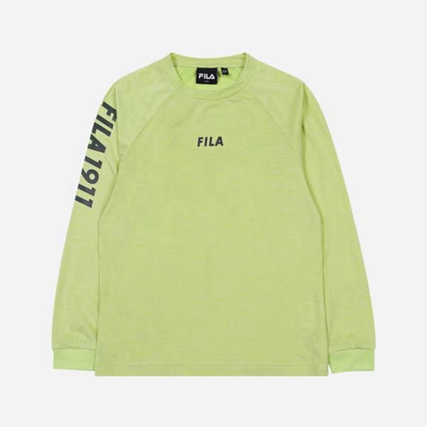 Camisetas Fila Rapaz Verdes - Fila Aurora Crew Neck L/S Outlet Portugal,FSKC-39407